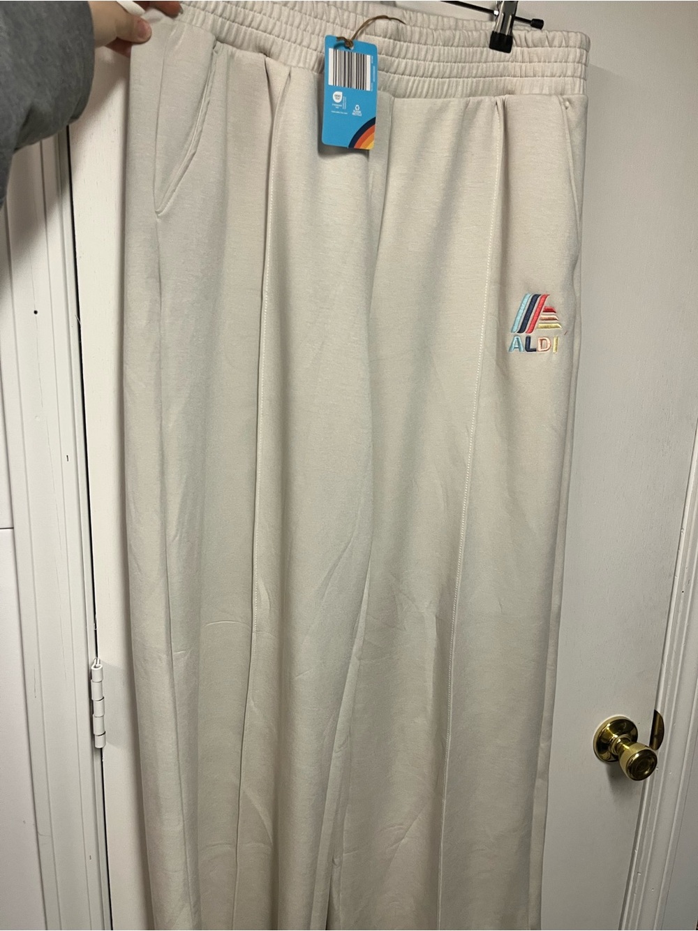 ALDI GEAR Cream Elastic Waist track pants